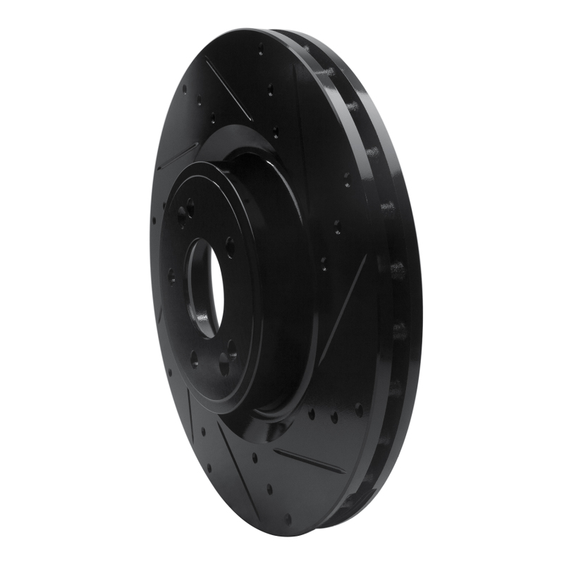 Genesis G70 Brake Rotor (1) - Front Right - R1 Concepts - Drilled & Slotted - Black - `18-`22